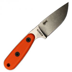 ESEE Izula Stainless Steel Fixed Blade Knife w/ Orange G10 Handles and Black Molded Polymer Sheath